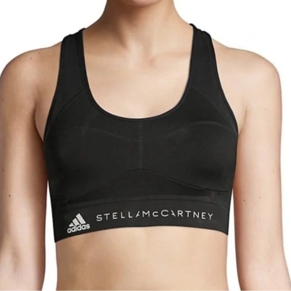 Stella McCartney X Adidas Women's Essentials Black Sports Bra Running‎ Yoga